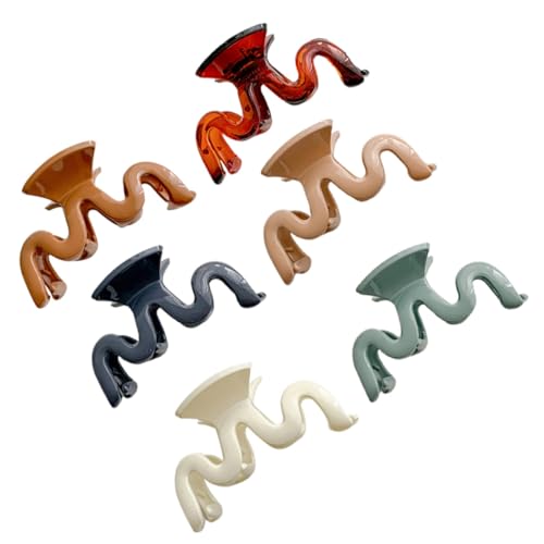 VALICLUD 6stücke Klammern Haare Wellige Haarklammern Krallenhaarklammer Damen Haarspange Kieferclips Für Reisen Und Einkaufen Aus Hochwertigem Material Mit Zahnform von VALICLUD