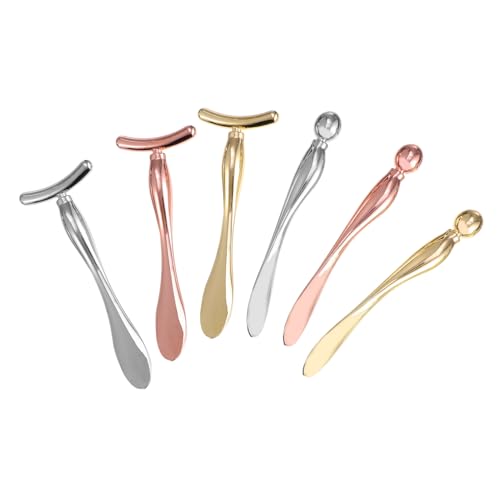 VALICLUD 6stücke Metall-augenstift Make-up-löffel Hautpflege-massagewerkzeug Augencreme Applikator Mini-portable-design Für Tägliche Anwendung von VALICLUD