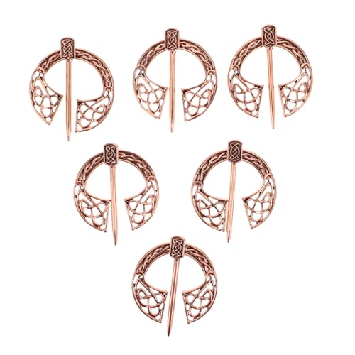 VALICLUD 6 Teilige Umhangbrosche Retro Broschen Für Schal Und Umhang – Mittelalterliche Broschennadeln Aus Metalllegierung Für Damen Und Herren – Einzigartiger Kleidungsschmuck von VALICLUD