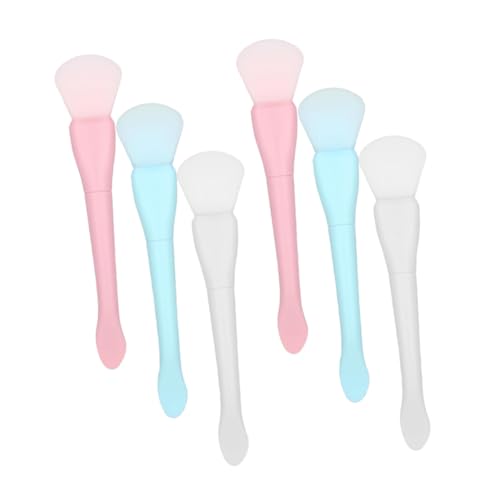 VALICLUD 6 Teiliger Gesichtsmaskenpinsel Löffel Runde Gesichtsmaske Gesichtsmaske Silikon Wiederverwendbarer Reinigungsapplikator Hautpflege Einfaches Werkzeug Multifunktionale von VALICLUD