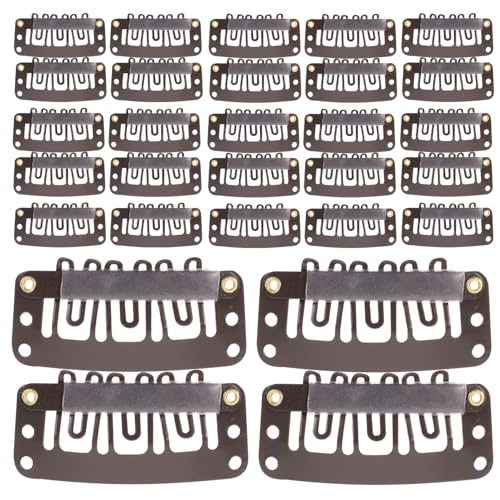 VALICLUD 60 Stück Haarverlängerungsclips U Form Clip für Perücken Haarklammern Verstellbare und Langlebige Haarclips für Damen zum Fixieren von und Berets von VALICLUD
