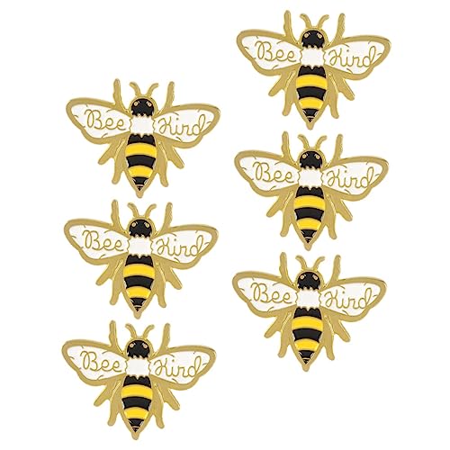 VALICLUD 6st Bienenform Emaille Pin Set Cartoon-brosche Retro-brosche Koreanische Ohrringe Anstecknadel Kostüm Dekorative Brosche Pullover-clip-brosche Metall Legierung Geschenk Fräulein von VALICLUD