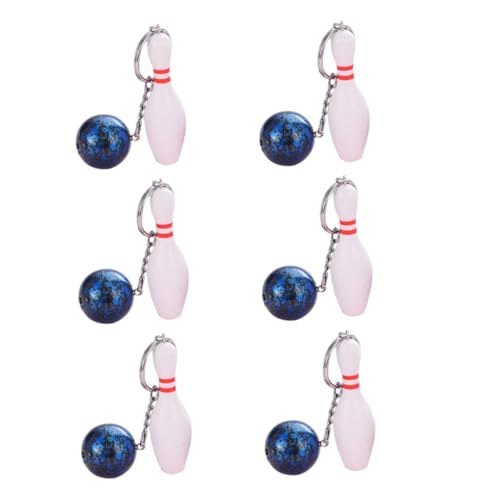 VALICLUD 6stücke Bowling Schlüsselanhänger Sportliche Bowling Pendants Zufälligen Farben Für Taschen Schlüssel Und Mobiltelefone Leicht Und Handlich von VALICLUD