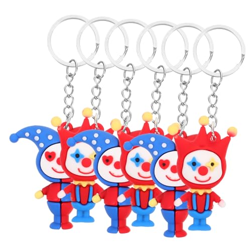 VALICLUD 6stücke Clown Schlüsselanhänger Lustige Karikatur Schlüsselanhänger Für Rucksack Taschen Party- Langlebig Stylisch Und Einzigartig Dekorativ von VALICLUD