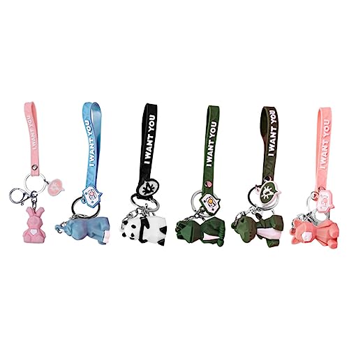 VALICLUD Niedliche Figuren Schlüsselanhänger Kollektion 6 Stück Schlüsselanhänger Cartoon Anlässe von VALICLUD
