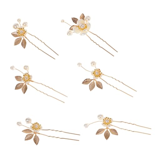 VALICLUD 6stücke Elegant Goldene Braut Haarnadeln U-form Hochzeits-haarschmuck Für Frauen Dekorative Haaraccessoires Für Partys Und Besondere Anlässe von VALICLUD