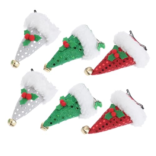 VALICLUD 6er Set Weihnachts Haarspangen Mit Glitzernden Weihnachtsmützen Und Festliche Haarnadeln Für Und ädchen Ideal Für Weihnachtsfeiern Und Partys von VALICLUD