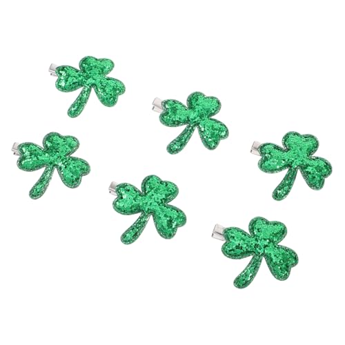 VALICLUD 6st Haarnadeln Zum Irischen Tag Vintage- Haarschmuck Für Mädchen Schminktisch Wandlampe Schminktisch Wandleuchten Haarspangen Verschenken Retro-dekoration Green Legierung von VALICLUD