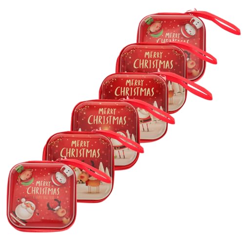 VALICLUD 6st Münzbeutel Geldbeutel Kleiner Beutel Geldbörse Für Damen Schmucktabletts Geldbörsen Plüsch Mini Geldbörse Süß Süße Handtasche Geldbörse Weihnachten Kleine Tasche Für Mädchen von VALICLUD