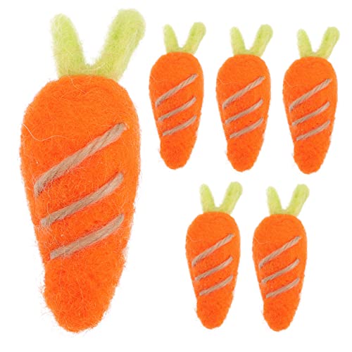 VALICLUD 6St Ostern selber machen ostern filz ornament Kaninchen-Dekor Haarspangen Haarnadel Haarklammer Geschenke Cartoon-Brosche Broschen Modellieren Material Mini-Kaninchen schmücken von VALICLUD