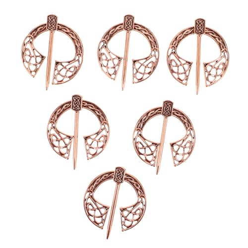 VALICLUD 6stücke Brosche Aus Legierung Vintage-brosche Für Damen Und Herren Mittelalterlicher Schmuck Umhangnadel Broschennadel Schmuck Accessoires Für Outfits von VALICLUD