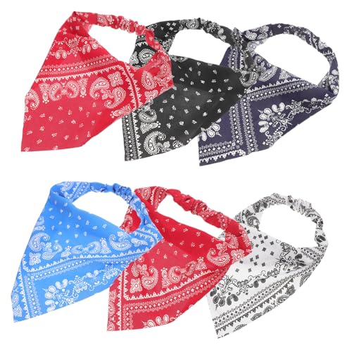 VALICLUD 6stücke Damen Haar-schals Elastische Dreieck Kopftücher Haarschal-dekor Haarbandanas Kopftuch-dekor von VALICLUD