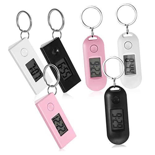 VALICLUD 6stücke Digitale Schlüsselanhänger-Uhren Mit Leuchtfunktion Tragbare Elektronik Für Studenten Und Prüfungen Kleine Süße Taschenuhren von VALICLUD