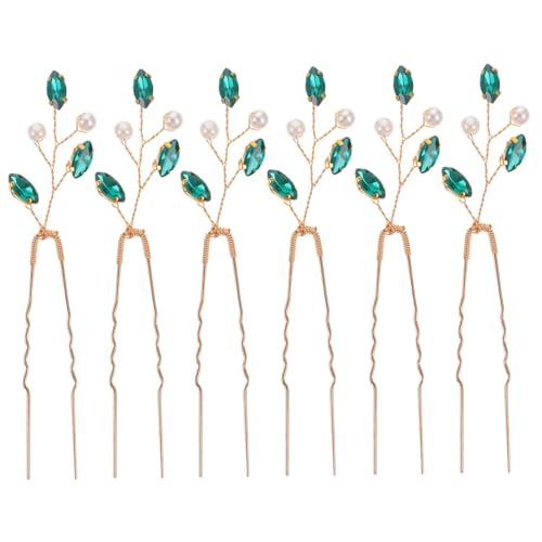 VALICLUD 6stücke Perlenhaarnadeln Für Hochzeit Haarschmuck Mit Strasssteinen Brautnadeln Zum Abschlussball Haarnadeln Für Frauen Hochzeitszubehör Mit Perlen Und Strass von VALICLUD