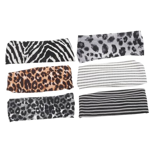 VALICLUD 6stücke Teiliges Damen Sport Stirnbänder Atmungsaktive Yoga-haarbänder Für Fitness Laufen Und Sweat-absorption Modische Druckdesigns Verschiedenen Farben von VALICLUD