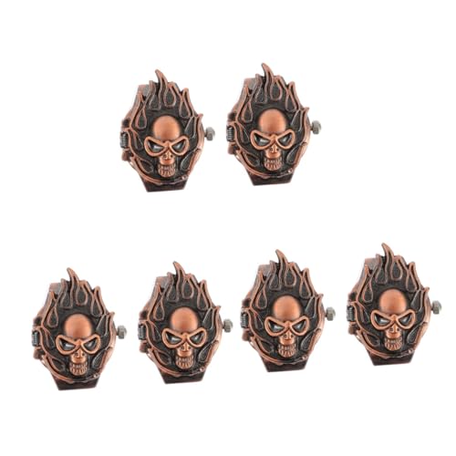 VALICLUD 6stücke Vintage Fingeruhr Für Damen Und Herren Elastisches Band Kreative -Open Cover Uhr Teiliges Für Alltag Und Besondere Anlässe Verstellbar Und Langlebig von VALICLUD