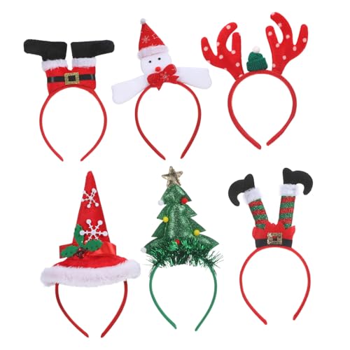 VALICLUD 6stücke Weihnachtsstirnband Mit Rentier Und Baum-design Bequeme Haarbänder Aus Weichen Materialien Für Damen Als Weihnachtsdeko Und Partyaccessoire von VALICLUD