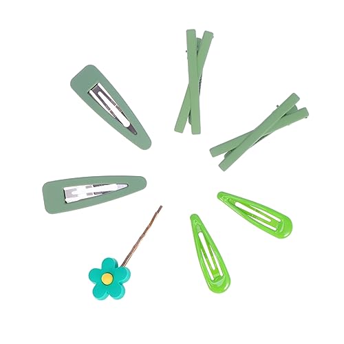 VALICLUD 7stücke Grüne Blumen-haarnadeln Haarklammern Mit Druckknopf Alligator-haarspange Haarnadel-haarspange in X-form Für Mädchen Und Frauen von VALICLUD