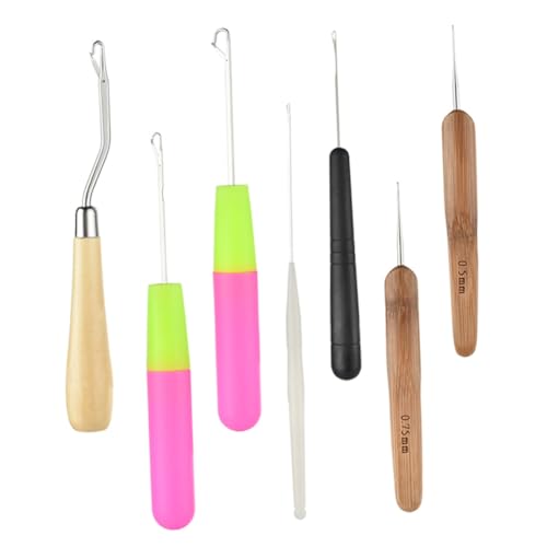 VALICLUD 7stücke Teiliges Für Haarverlängerungen Ergonomische Häkelnadeln Für Dreadlocks Und Zöpfe Für Flechten Und Gestalten Von Haaren Vielseitig Einsetzbar Für Perücken Und von VALICLUD