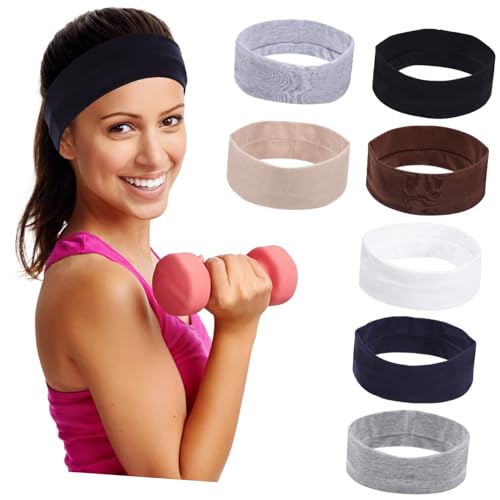 VALICLUD 7 Stück Sportliches Teiliges Stirnband für Damen und Herren Elastisches Schnelltrocknendes Schweißband aus Hautfreundlichem Material Rutschfestes Yoga und Fitness Accessoire für von VALICLUD