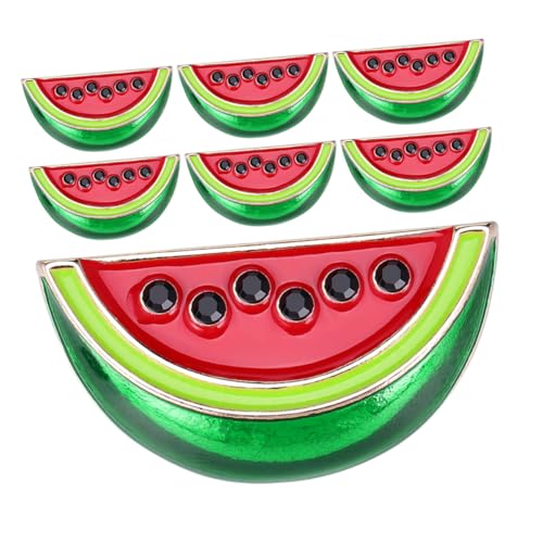 VALICLUD 7 Stück Teiliges Kreative Wassermelonen Broschen Robustem Legierungsmetall Niedliches Cartoon Design Modischer Sommer Schmuck für Verspielte Accessoires und Fröhliche Outfits von VALICLUD