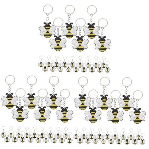 VALICLUD 72 STK Biene Schlüsselanhänger Fuchs Cartoon-Bienen-Schlüsselanhänger Bienen zubehör Bienen Accessoires Schlüsselringe Bienen-Schlüsselanhänger Geldbeutel-Dekore von VALICLUD