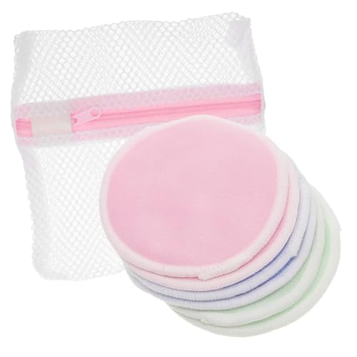 VALICLUD 7stücke Wiederverwendbare Bambusfaser-pads Als Make-up-entferner-pad Und Gesichtspuff Teiligem Set Inklusive Aufbewahrungstasche Für Hautpflege von VALICLUD