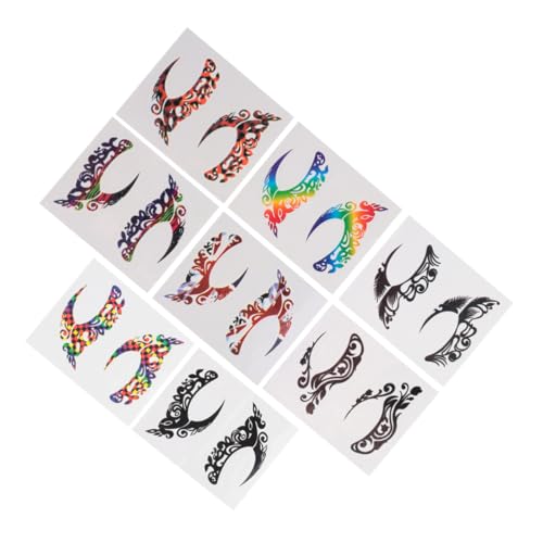 VALICLUD 8 Paare Selbstklebende Augen Make Up Sticker Augenbrauen Dekoration Temporäre Kunst für Erwachsene Halloween Party Gesichtsschmuck Einfach zu Entfernen VALICLUD 8 Paare Selbstklebende Augen Make Up Sticker Augenbrauen Dekoration Temporäre Kunst für Erwachsene Halloween Party Gesichtsschmuck Einfach zu Entfernen von VALICLUD