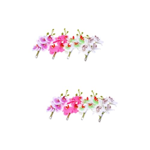 VALICLUD 8 Stk Haarnadel für Mädchen Orchideen-Blumenclip orchideen anzucht set hair accessories for girls haarschmuck Haarklammer Blumensimulation Haarnadel Frangipani Kopfbedeckung von VALICLUD