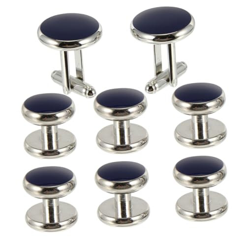 VALICLUD 8 Stück Elegantes Manschettenknopf Hemdknopf-set für Herren Runde Französische Manschettenknöpfe Emaille für Smokinghemden Vielseitiges Accessoire für Business Hochzeit und von VALICLUD