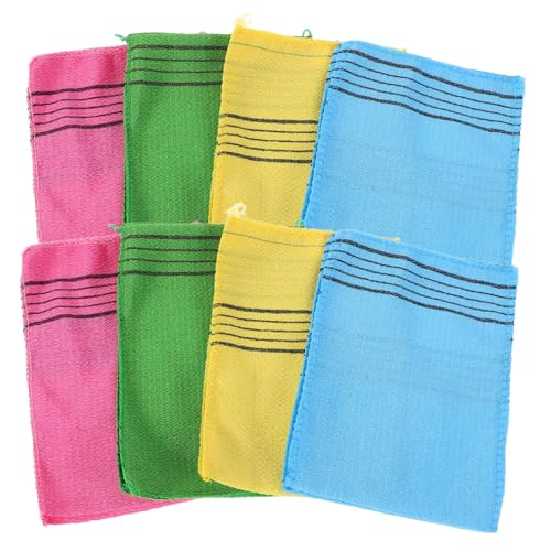 VALICLUD 8 Stück Exfolierendes Waschtuch für Sauna und Dusche Effektiver Hautschrubber für Glatte Haut Toter Haut Entferner Handtuch von VALICLUD