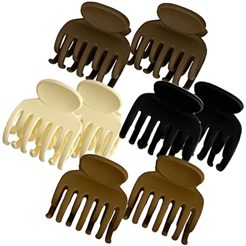VALICLUD 8 Stück Haarklammern Für Dickes Haar Rutschfest Für Damen Und Mädchen in Schwarz Beige Dunkelbraun Und Weiß Für Hochsteckfrisuren Und Alltag von VALICLUD