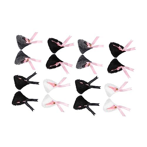 VALICLUD 8stücke Katzenohren Haarclips Falsche Ohren Haarspangen Für Halloween Cosplay Und Festlichkeiten Kreatives Haarschmuck Bunten Designs von VALICLUD