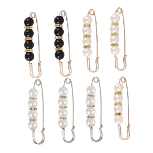 VALICLUD 8 Stück Teiliges Damen Broschen mit Perlen Dekorative Anstecknadeln für Pullover Schals und Kleider Vielseitige Taillenspannerbroschen Modische Schmuckaccessoires Zufällige Farbe von VALICLUD