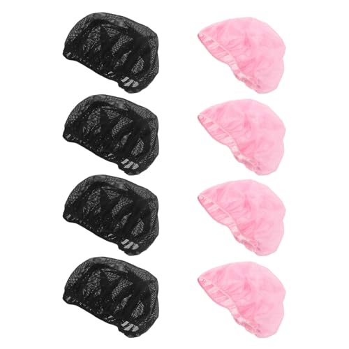 VALICLUD 8 Stück Teiliges Damen Schlafhauben Mesh Haarbonnet Elastisch Weich Atmungsaktiv Schwarz Für Lockiges Langhaar Haarschutz Wiederverwendbar Waschbar Für Nächtlichen Komfort von VALICLUD