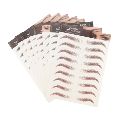 VALICLUD 8 Stück Teiliges Gefälschte Augenbrauen Aufkleber Natürlich Wirkend Haarnahes Design für Make Up Liebhaber und Personen mit Dünnen oder Fehlenden Brauen von VALICLUD