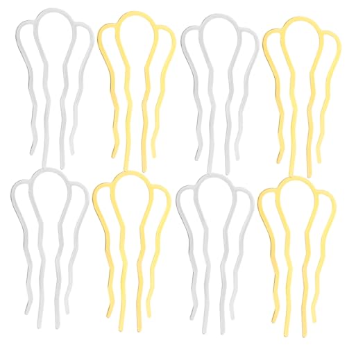 VALICLUD 8 Stück Teiliges Haarnadel Stabile für Damen Klassische Gold Silberfarbene Haarschmuck sticks für Brötchen Hochsteckfrisuren Vielseitige Haar accessoires von VALICLUD