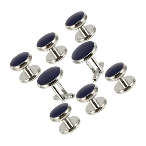 VALICLUD 8 Stück Teiliges Herren Manschettenknöpfe Set Runde Tuxedo Cufflinks für Französische Hemden Stilvolle Anzug-accessoires Langlebig und Elegant für Business Hochzeit und Festliche von VALICLUD