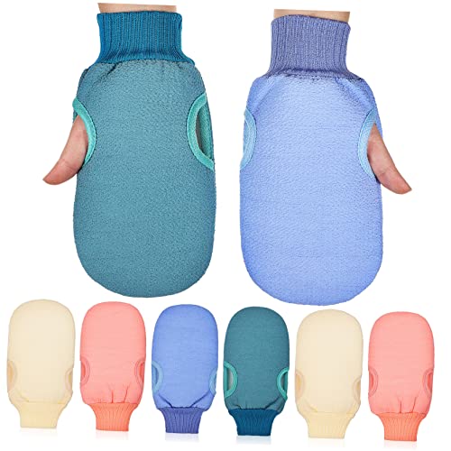 VALICLUD 8 Stück Teiliges Körperpeeling Handschuhe Wiederverwendbare Exfoliating Mitten für Männer und Intensives Reinigen und Peeling für Beine Rücken und Mehr von VALICLUD