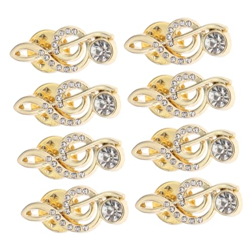 VALICLUD 8 Stück Teiliges Musiknoten-broschen Strass Stil Leichte und Langlebige Anstecknadeln Modisches Accessoire für Kleidung Halstücher und Musiker Einfach zu Befestigen von VALICLUD