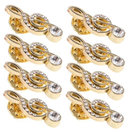 VALICLUD 8 Stück Teiliges Musiknoten-broschen mit Funkelnden Strasssteinen Stil Dekorative Anstecknadeln für Damen Modische Schmuckaccessoires für Hochzeiten Mäntel Kleider und Anzüge von VALICLUD