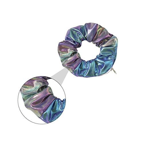 VALICLUD 8 Stück Teiliges PU Haargummis mit Kreativem Reißverschluss Design Glänzend Weich und Bequem Farbverlaufs Haarbänder für Mädchen Vielseitig als Haar oder Handaccessoire Geeignet von VALICLUD