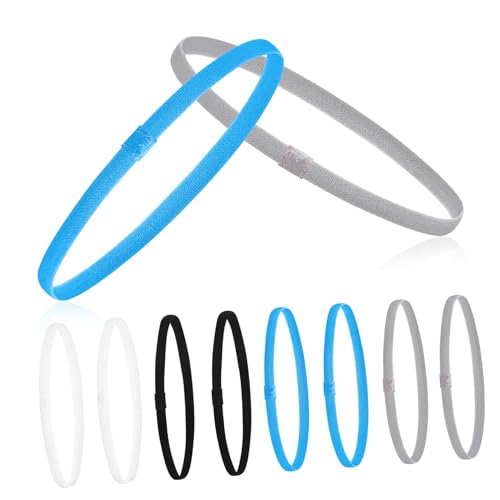 VALICLUD 8 Stück Teiliges Stirnband Damen Sport Elastisch Dünn Atmungsaktiv Leicht für Yoga Jogging Fitness Vielseitig Geeignet in Farben von VALICLUD