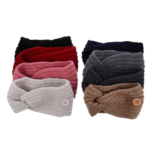 VALICLUD 8 Stück Teiliges Strick Stirnband für Damen Warmer Ohrenwärmer für Outdoor Aktivitäten Wie Camping Skifahren von VALICLUD