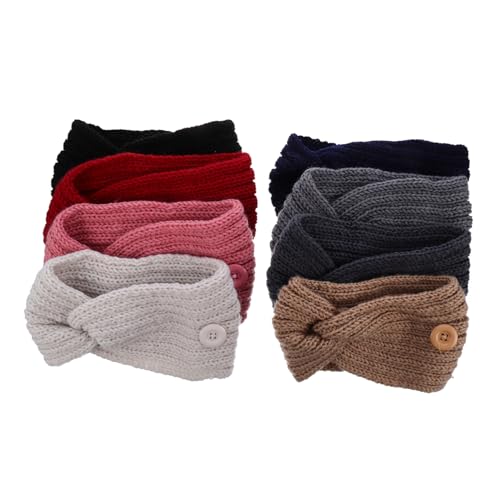 VALICLUD 8 Stück Teiliges Wärmender Strick Haarband für Damen für Gesichtsmaske Bequeme und Stilvolle Kopfbedeckung für Winter für Outdoor Aktivitäten und Wetter von VALICLUD