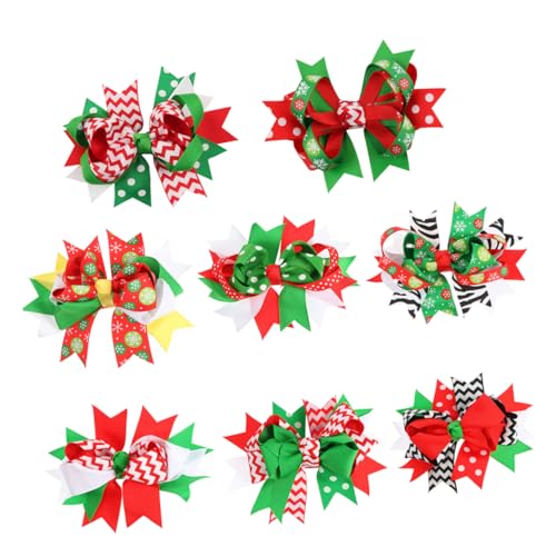 VALICLUD 8 Stück Teiliges Weihnachts Haarschleifen Clips Niedliche Haarspangen für Mädchen Hochwertige Weihnachts Haarklammern für Alltag Charmante Haarschmuck Accessoires von VALICLUD