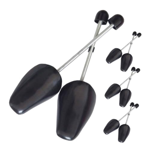 VALICLUD 8 Stück Verstellbare Schuhspanner mit Automatischem Federsystem Flexible Schuhdehner für Herren und Damen Erhaltet Form und Sitz von Stiefeln und Sneakern Schwarz von VALICLUD