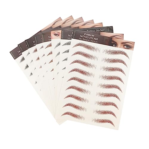 VALICLUD 8 Stück Wasserdichte Augenbrauen Aufkleber Imitation Augenbrauen Sticker für Makup Einfach Sekunden Anzuwenden von VALICLUD