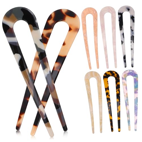 VALICLUD 8 Stücke U-Förmige Haarnadeln aus Acetat Haarknoten Gabeln Haar Styling Zubehör für Frauen Dekorative Duttgabeln Vielseitige Frisuren Accessoires VALICLUD 8 Stücke U-Förmige Haarnadeln aus Acetat Haarknoten Gabeln Haar Styling Zubehör für Frauen Dekorative Duttgabeln Vielseitige Frisuren Accessoires von VALICLUD