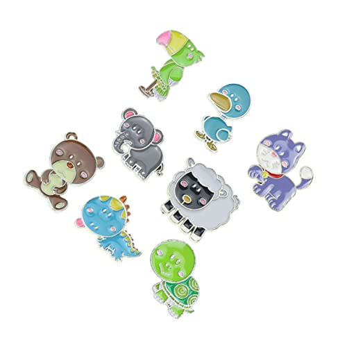 VALICLUD 8St Geschenke für Kinder Mini Tierbroschen japanisch Ohrringe aus Ton Kinder Cartoon Brosche Niedliche Tier Brosche Langlebige Brosche Kinder Brosche Cartoon-Tier-Brosche Karikatur von VALICLUD